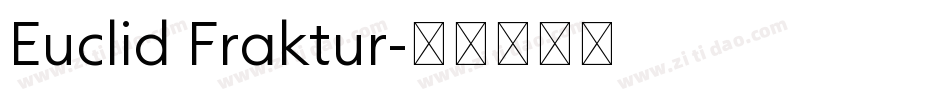 Euclid Fraktur字体转换